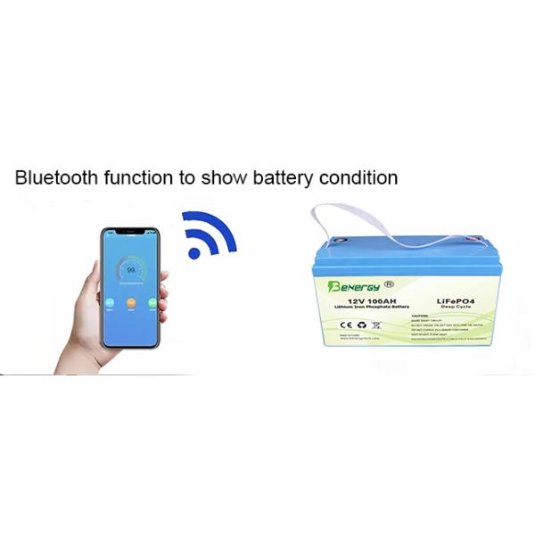 Rechargeable Deep Cycle Lithium Ion Battery Packs 60AH 12 Volt With Bluetooth Function
