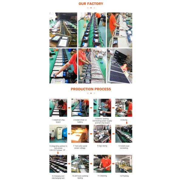 Waterproof Outdoor LED Solar Garden Light 6500K 3000K 4000K 1200 Lm/W 8W