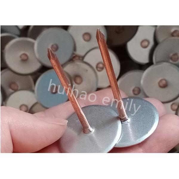 38mm Galvanized Steel Duct Liner Cup Head Pins With Gold Paper