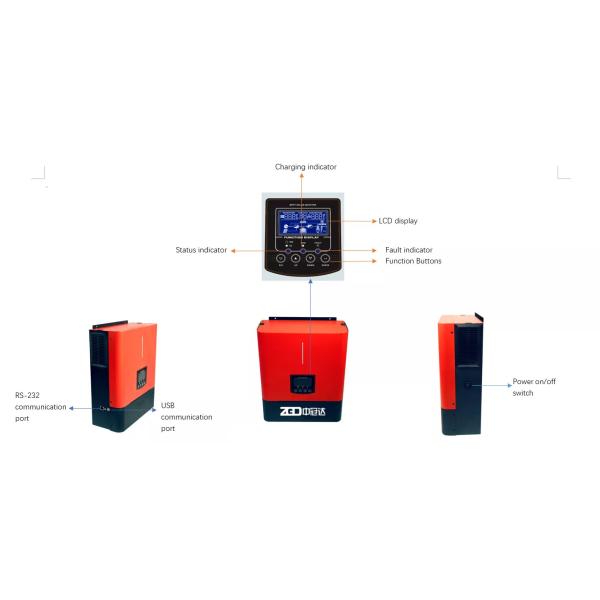 MPPT System 2000W Solar Home Inverter Hybrid For Energy Storage