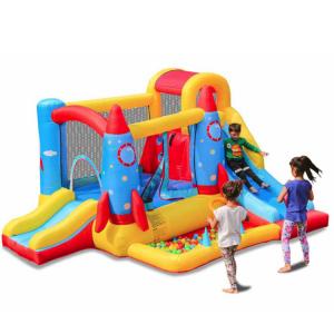 China Commercial Mini Inflatable Bouncy House Slide With Ocean Balls Pool For Kids wholesale