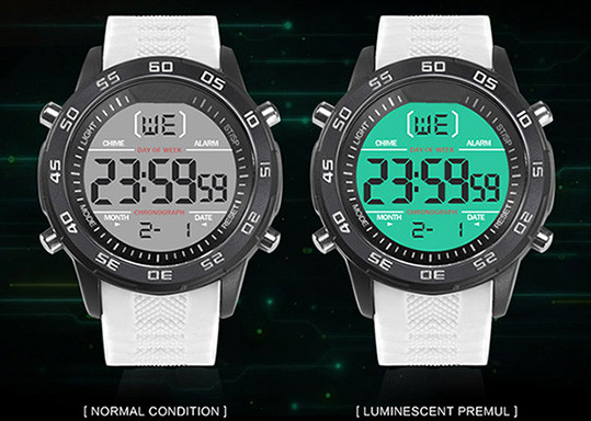 Shock Resistant Digital Plastic Sports Watch 5cm Dial Diameter With Alarm Function
