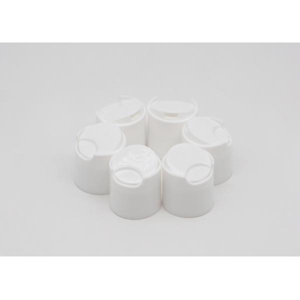 Shampoo Bottle Plastic Dispensing Caps , 18mm Press Disc Top Cap