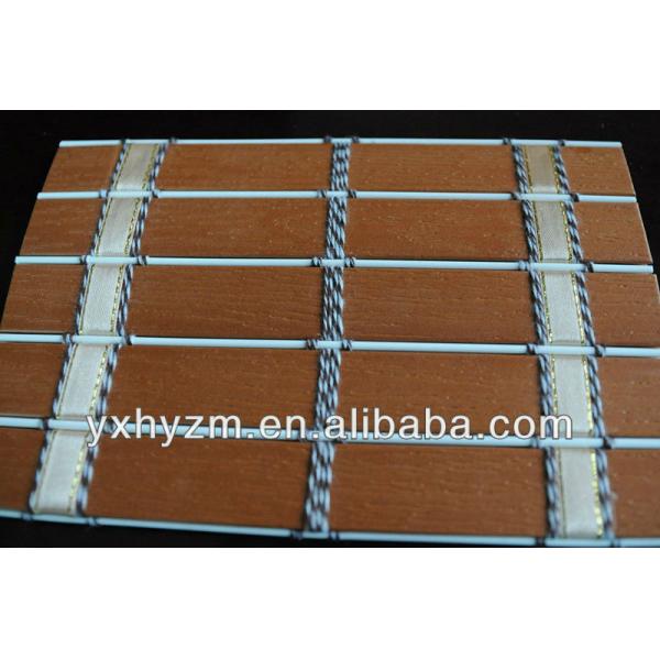Modern Pvc Window Blinds , Pvc Waterproof Roller Blinds Weaving With Raffia