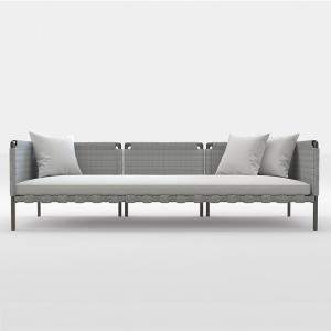 China 3 Seater Weatherproof Weaving Rope Outdoor Sofa Set wholesale