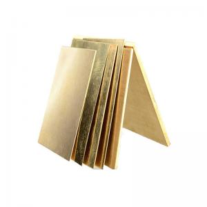 China Thickness 0.3-60mm C2600 C2800 C27200 Brass Copper Sheet Brass Sheet Plate for Decoration wholesale