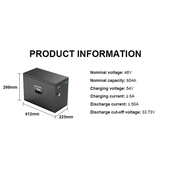 Custom Lithium Iron Phosphate Battery Pack 48V 60Ah 26650 LiFePO4 Battery Pack
