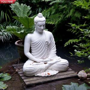 China Wholesale Garden Decoration White Marble Buddha Statues wholesale
