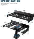 Power Tool Organizer Wall Mount with 5 Drill Hanging Slots and 2 Shelf Cordless