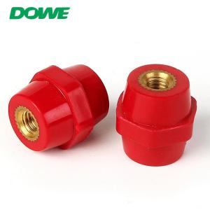 China BMC Polyester Standoff Insulators For Busbar Red Hexagonal wholesale