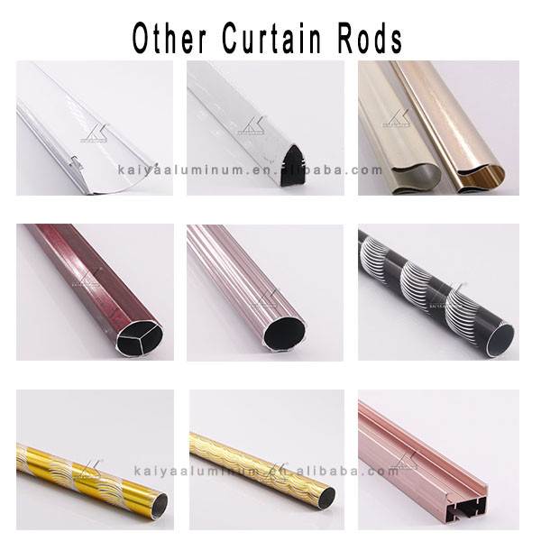 Decorative curtain rods 6063-T5 customer customization aluminum curtain rod curtain pipe