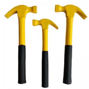 China Knocking Carbon Steel Pipe Handle Steel HAMMER Claw Hammer With Non-Slip Plastic Coated Handle For Nails on sale