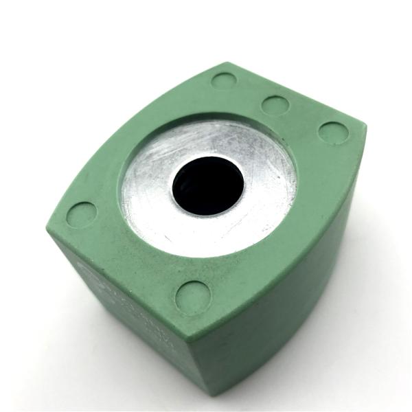 Green Color Pulse Valve Solenoid Coil 14mm Inside Hole Height 39.3mm Copper Material