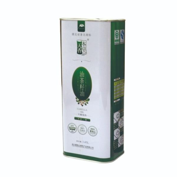 DADI Food Grade Super Oil Container 1.25L Liquid Food Oil Can Customized Printing with Imported Plastic Spout