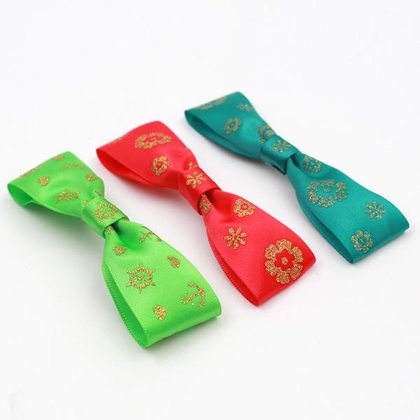 Custom Made Satin Ribbon Hair Bows Environmentally Friendly With OEM Services