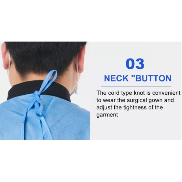 Trusted Blue Non Woven Surgical Gown SMS Patient Gown