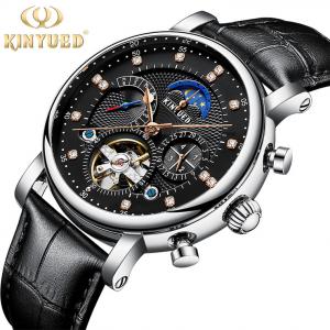 China KINYUED Men Luxury Brand Wrist Watch Strap Mechanical Automatic Moon Phase Watch Relojes wholesale