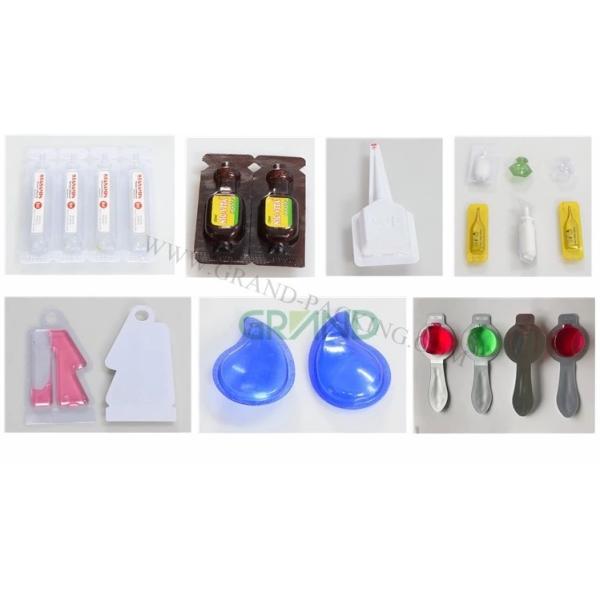 Automatic plastic ampoule bottle liquid filling sealing machine with 5 nozzles