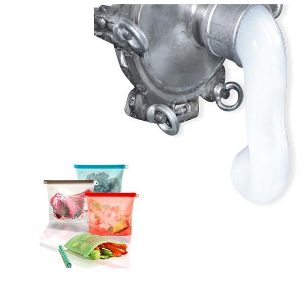 Reusable LSR Silicone Rubber For Food Storage Zip Snack Sandwich Bags