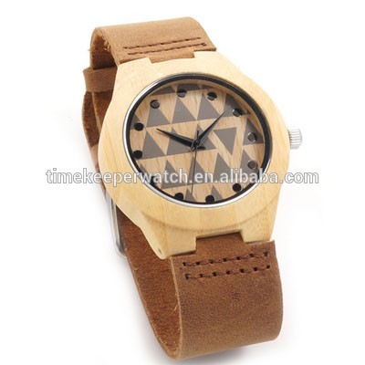 High Quality Women's Design Brand Luxury Wooden Wood Bamboo Watches With Real Leather Quartz Watch Wristwatch
