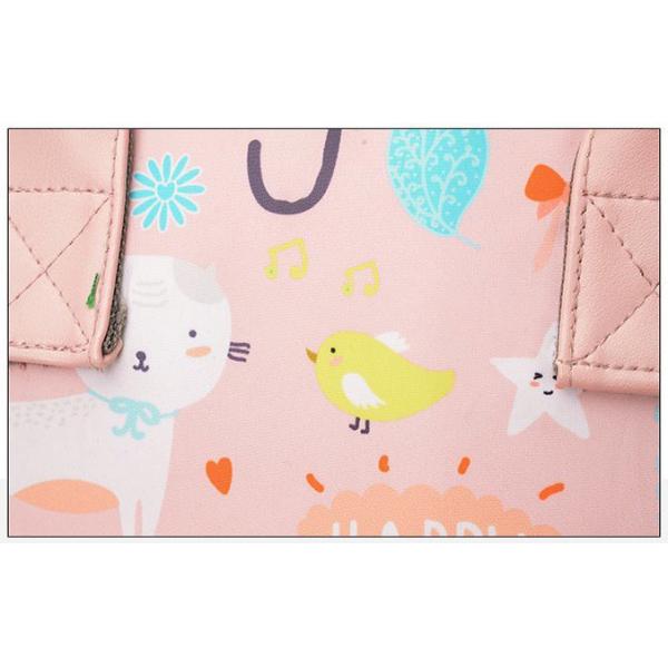 Animal Prints Polyester Rucksack Changing Travel Diaper Bags 27*15*42cm