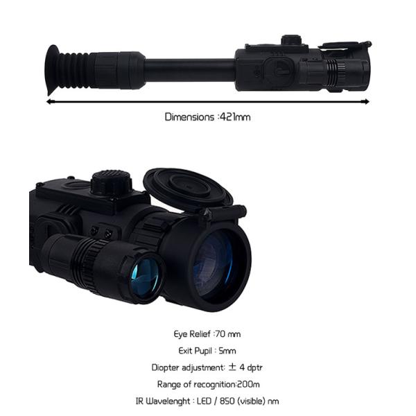 CMOS Sensor Night Vision Hunting Scope Digital Riflescope Photon RT 4.5 x 42 Weapons