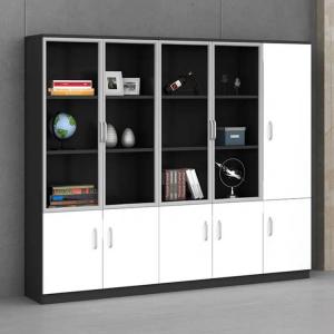 China 79 Inch Office Wooden Filing Cabinets White OEM 5 Door Storage Cabinet wholesale