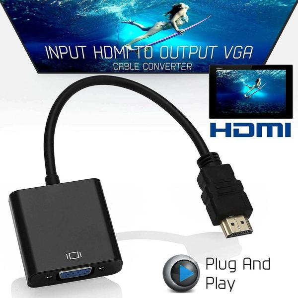 HDMI to VGA Converter with Audio 1080p USB-Powered