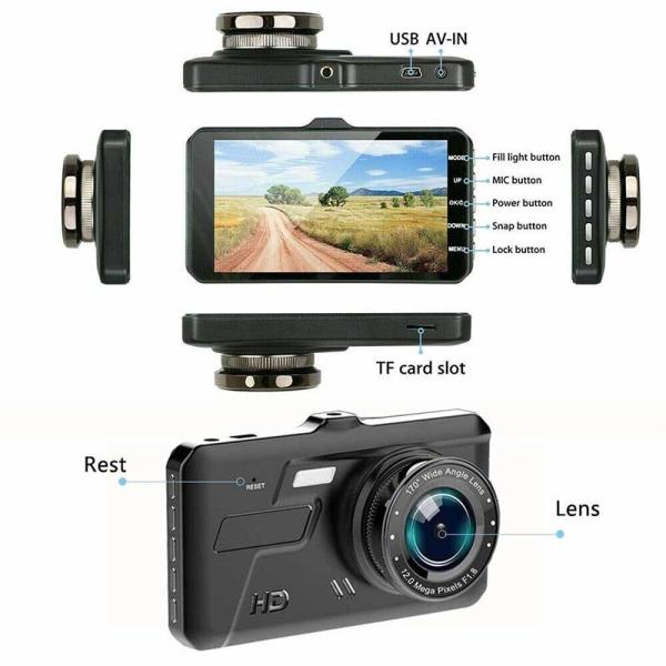 4Inch LCD FHD1080P Wide Angle Video Car Dvr Dash Cam Night Version camera