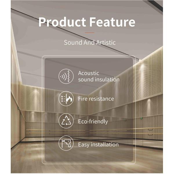 High NRC Natural Veneer Perforated Acoustic Wood Panels For Commercial Office