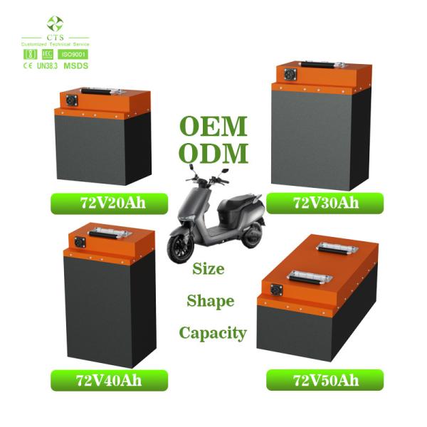 Lifepo4 Motorcycle Battery 72v 40ah Lithium Battery Pack for Electric Scooter Ebike 48V 60V 72V 96V 20Ah 30Ah 40Ah 50Ah Battery