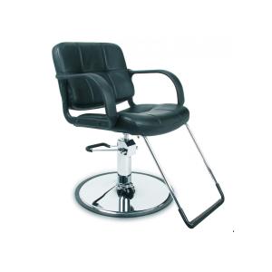 Buy cheap Big Footrest Hair Salon Chairs Round Base With Rubber Ring , Height Adjustable from wholesalers