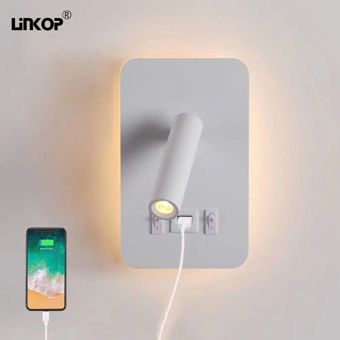 China White Dual Switch Embedded Wall Light 110V-240V Hardwired Wall Sconce With Switch wholesale