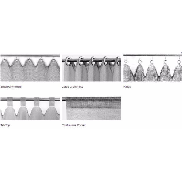 Ring Dia 1.0 x 20mm S Hook Metal Mesh Drapery with Flat Wire For Ceiling Treatments