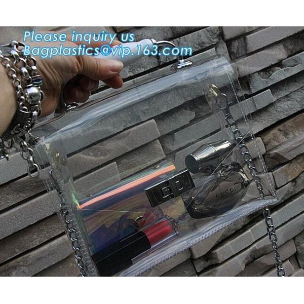 pvc handbag with small bag, PVC Transparent Fashionable Handbag Shoulder Bag Crossbody handBag, pvc carrier, carrier han