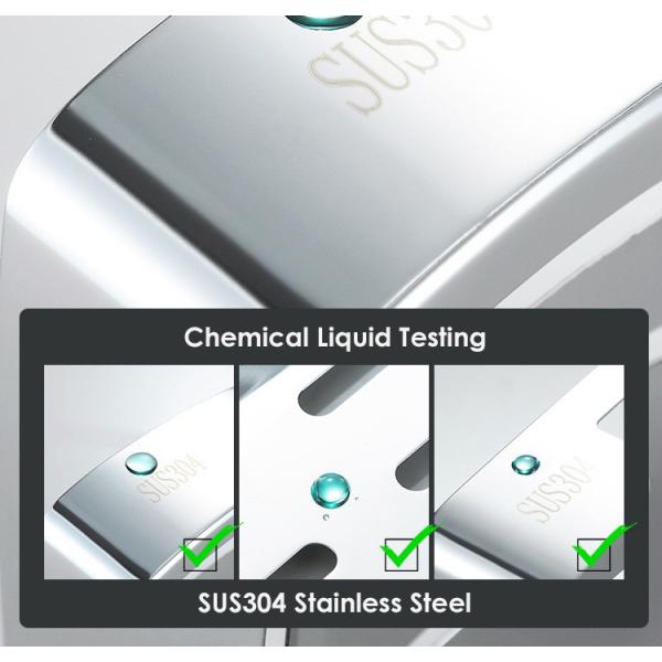 SUS304 Wall Mounted Bathroom Shelf , Mirror Polishing Stainless Steel Shampoo Holder