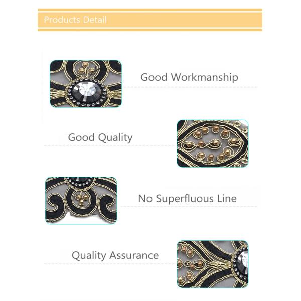 Distinct Design and Meaning Embroidered Bead Patch with Rhinestone Technical Custom Special Style Patches for Garment