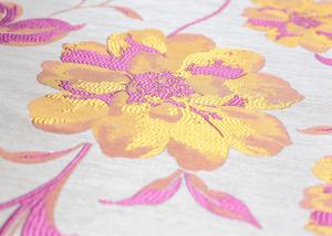 China Soft Jacquard Silk Organza Fabric Purple Organza High Stretch on sale