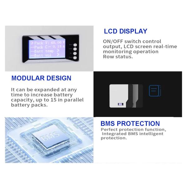 2 In 1 Home 48V 51.2V Powerwall Lithium Solar Storage Battery 10kW 15kW 20kWh