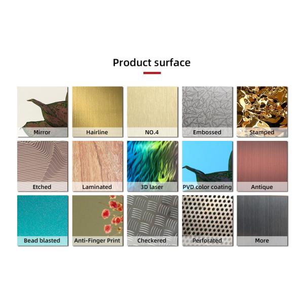 201 304 316 316L Stainless Steel Decorative Sheet Pvd Color Coating 304 SS Sheet