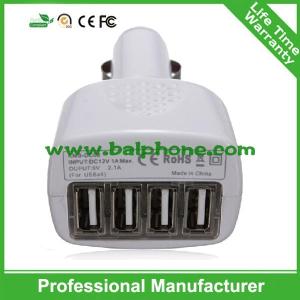 Cell phone battery 4usb charger for car