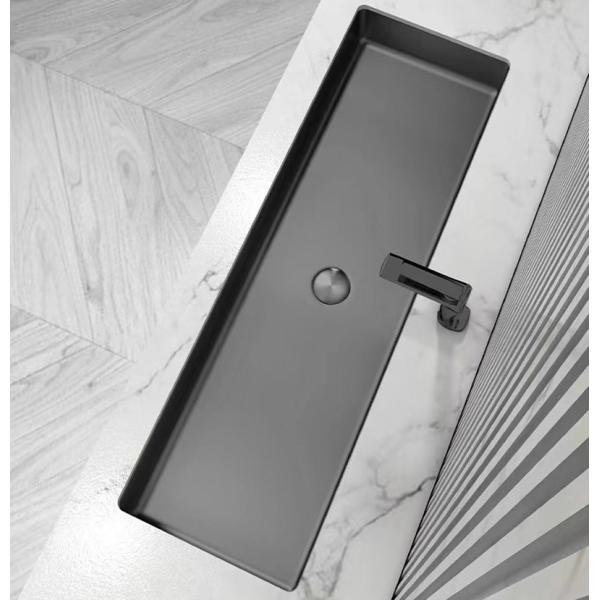 Bathroom Undermount Stainless Steel Vessel Sinks Satin Brushed Finish Rectangula