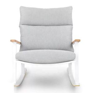 China Metal Frame Folding Chair Sun Lounger 62X56.5X83cm Patio Rocking Chair wholesale