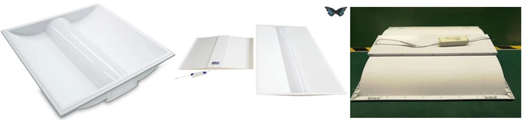 50W 2*4FT Flame-Retardant Anti Glare Dimmable Ceiling Light Commercial Lighting LED Panel Light Ceiling Troffer Light Fixtures for Offices / Classrooms / Hotel