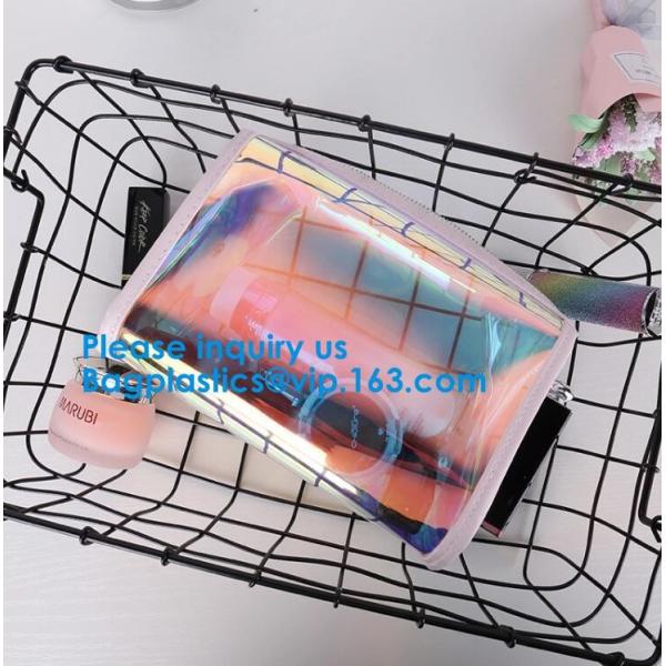 Customize New Fashion Hologram Cosmetic PVC Bag Holographic Makeup Bag Ladies Makeup Bag