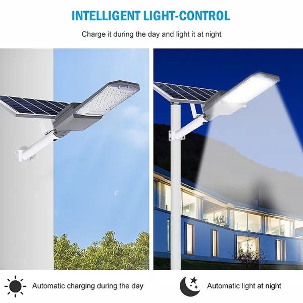 Intelligent Solar LED Street Light 60W/100W with 5054 LED Chips and 3.2V Battery for Outdoor Lighting
