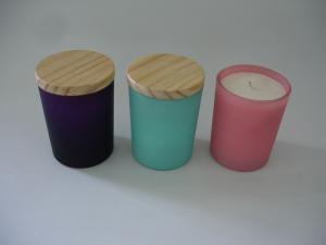 China scented Soywax glass candles with wood lid wholesale