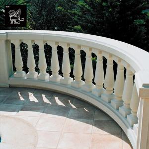 China White Marble Stone Balustrades Stairs Handrail Outdoor Balcony Railings Design China Factory wholesale