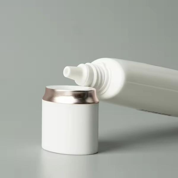 PE Airless Cosmetic Tubes Oval Nozzle Cosmetic Tube Customized