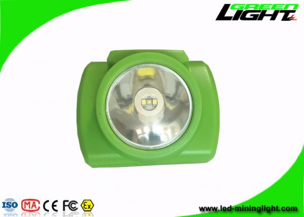 Quality 13000lux Brightness Miners Cap Lamp Green Cordless 3.7V With PC Shell for sale